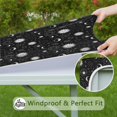 thumbnail image 6 of Black White Zodiac Sun Moon Pattern Square Fitted Tablecloth with Elastic Edge,Square Table Cover,Washable Elastic Table Cover for Home Kitchen Party Decor 36"x36", 6 of 6