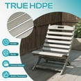 thumbnail image 4 of FODINGHILL Folding Xavier Adirondack Chairs Set of 2, HDPE All-Weather Folding Adirondack Outdoor Chair for Patio Porch Garden, Wood, 4 of 8