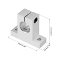 thumbnail image 2 of Unique Bargains 20mm Shaft Support SK20 Linear Motion Slide Rail Guide Block for 3D Printer 2pcs, 2 of 4