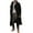 Black, variant on Mens Oversized Notched Long Faux Wool Blend Trench Coat Double Breasted Knee Length Lapel Winter Jacket(BL-M)
