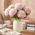 thumbnail image 7 of Goodw7 Artificial Hydrangea Silk Flower with Realistic Green Leaves and Layered Petals for Home Wedding Decor Floristry Bouquets, 7 of 7
