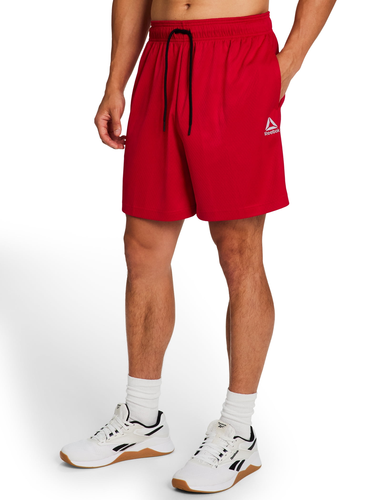 Reebok Men's & Big Men's Dash Rice Hole Mesh Gym Shorts, 7" Inseam, Sizes XS-5XL