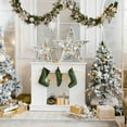 thumbnail image 4 of 9FT Pre-Lit Battery Operated Christmas Garland – Realistic Artificial Holiday Garland with Red Flowers, Bow Balls & Lights for Fireplace Mantel, Stair Banister & Outdoor Décor, 4 of 7