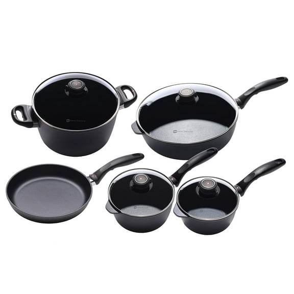 Swiss Diamond 9-Piece Aluminum Nonstick Italian Cookware Set | HD Classic