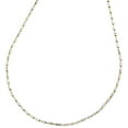 thumbnail image 3 of 10K Two Tone Gold 1mm Tube Brite Diamond Cut Bead Chain Necklace 22 Inches, 3 of 7