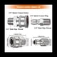 thumbnail image 5 of 8 Piezas NPT 3/8 Pulgadas de Acero Inoxidable Macho Hembra Kit de Conector RáPido Adaptadores de Lavadora a PresióN (Rosca Interna y Externa), 5 of 6