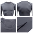thumbnail image 5 of Dry Fit Men'S High Quality MMA Fitness Gym Sports T-Shirt Jogging Running Shirt Compression Breathable Rashguard Comprehensive black M, 5 of 5