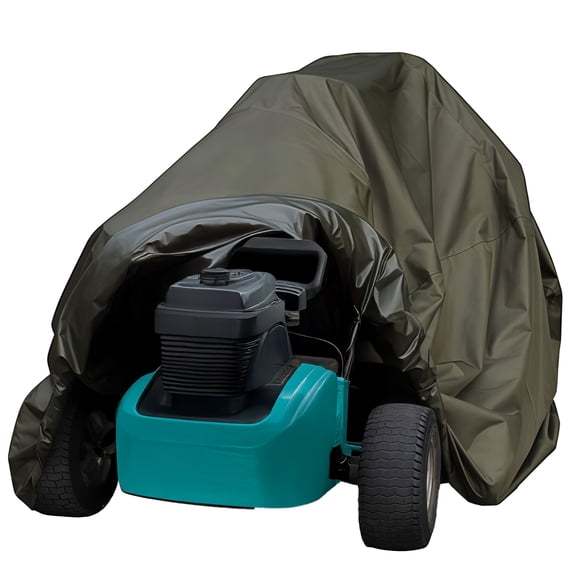 Outdoor Waterproof Lawn Mower Cover, 210D Oxford Cloth, Heavy-Duty Silver-Coated, All-Weather Protection, Compatible with Multiple Models