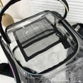 thumbnail image 2 of Mochila de PVC transparente de verano, mochilas escolares simples de moda para adolescentes (negro), 2 of 8