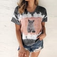 thumbnail image 2 of IROINNID Women Summer Gradient Graphic Print Round Neck Regular Women Short Sleeves Top, 2 of 4