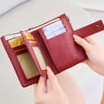 thumbnail image 4 of Women's RFID Blocking Leather Wallet Ladies' Wallet Multi-functional Three-fold Short Style Vintage Large Capacity Coin Purse, 4 of 6