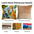 thumbnail image 3 of DIY Latch Hook Pillow Kits Cute Elephant and Giraffe Printed Pillowcase Crochet Yarns Hooking Handmade Pillow Cover Cushion for Home Sofa Decoration 17x17inch-1, 3 of 7