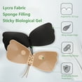thumbnail image 3 of Hianjoo Adhesive Bra, 2 Pairs Sticky Bra Strapless Backless Invisible Silicone Bras Lift Push up Boobs with 2 Pairs Reusable Silicone Nipple Covers for Women, Black+Skin Color (E Cup), 3 of 7