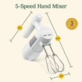 thumbnail image 2 of Cuisinart 5 Speed Hand Mixer, HM-150, White, 2 of 7