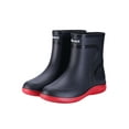 thumbnail image 1 of Daeful Mens Comfort Slip On Rain Boots Outdoor Casual Garden Shoes Kitchen Lightweight Round Toe Work Shoe Red (Men) 8, 1 of 9