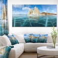 thumbnail image 1 of Lake Baikal Ice and Rocks Panorama - Large Seascape Art Canvas Print, 1 of 3