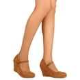 thumbnail image 2 of New Women Cherish Amacy-2 Faux Suede Round Toe Mary Jane Wedge Heel, 2 of 3
