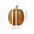 thumbnail image 2 of Fall Pumpkin Wooden Cutting Board,Striped Hardwood Cutting Board With Juice Groove,10.2*7.8 Inch Pumpkin‑Shape Serving Platter,Seasonal Kitchen Decor for Halloween Thanksgiving Party, 2 of 6