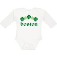 thumbnail image 3 of Inktastic Boston Irish Boys or Girls Long Sleeve Baby Bodysuit, 3 of 5