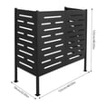 thumbnail image 2 of TFCFL 56*122*122cm Black Air Conditioner Fence Modern Iron Outdoor Enclosure Privacy Fence, 2 of 16