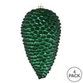 thumbnail image 3 of Vickerman 7" Midnight Green Matte Glitter Pinecone Christmas Ornament, 4 per set, 3 of 3