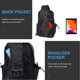thumbnail image 3 of 12.6 x 7.87 x 3.15 inchesCamouflage BlackMochila bandolera pequeña con bandolera para hombres y mujeres, mochila ligera con una correa, mochila para senderismo, caminar, andar en b, 3 of 3