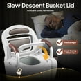 thumbnail image 4 of 2-in-1 Adjustable Height Bedside Commode Commode Toilet Potty Chair for Adults, 4 of 20
