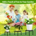 thumbnail image 6 of 5-Pack Metal Plant Stand for Indoor Outdoor, Heavy Duty Flower Pot Stands for Multiple Plant, Anti-Rust Iron Plant Pot Shelf for Patio Balcony Garden Home Decor, 6 of 7