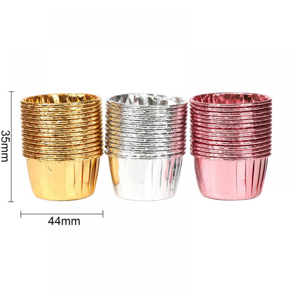  Foil Cupcake Liners Metallic Muffin Paper Cases Baking Cups  Gold Sliver Rose Gold Pack of 300: Home & Kitchen