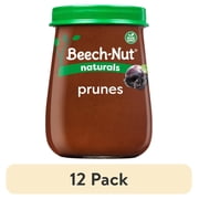 (12 pack) Beech-Nut Naturals Stage 1 Baby Food, Prunes, 4 oz Jar