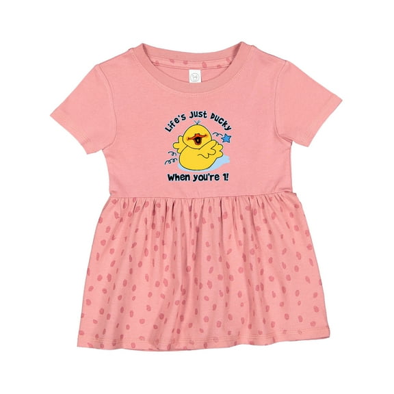 Inktastic Life's Ducky 1st Birthday Girls Baby Dress