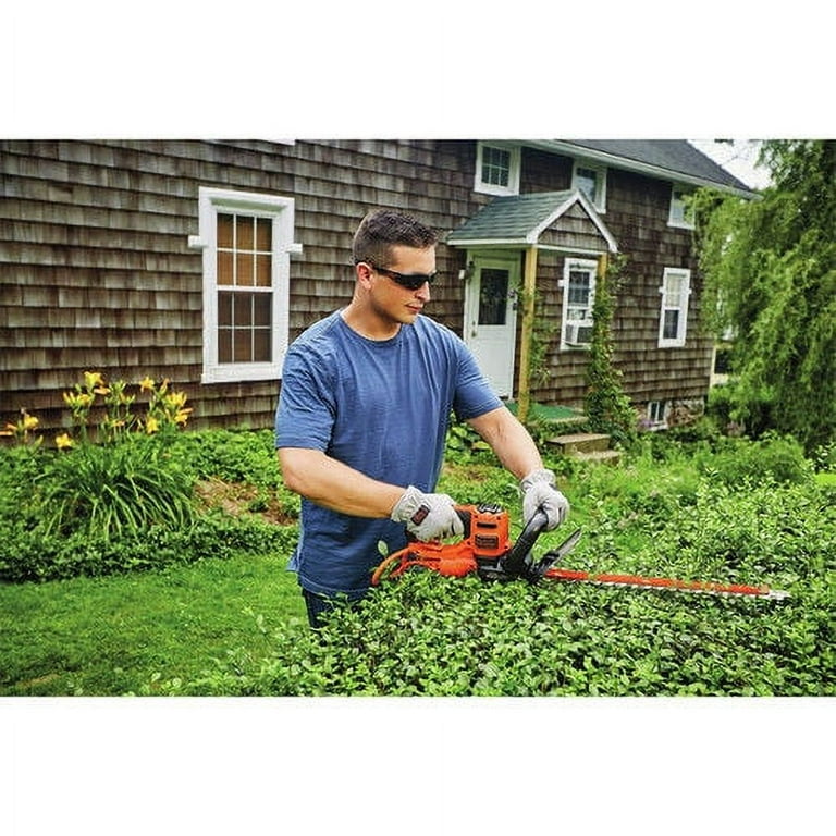  BLACK+DECKER Hedge Trimmer with Saw, 20-Inch, Corded  (BEHTS300),Orange : Patio, Lawn & Garden