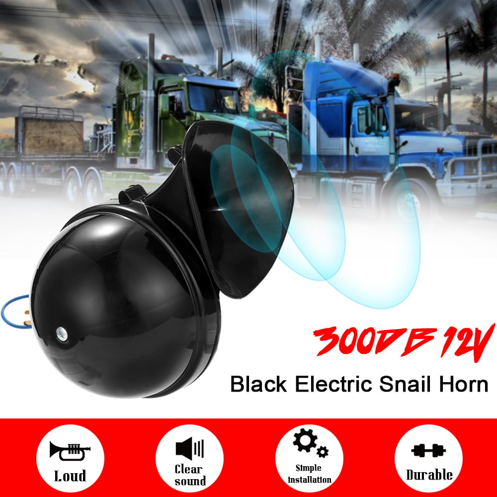 Color : Black LIUWEI Horn 400db DC 12V Universal Motorcycle Snail Air Horn Siren Super Loud Waterproof Horn Sound Signal For Car Truck Motorbike