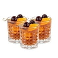 thumbnail image 2 of Bev Tek 9 oz Polycarbonate Old Fashioned Glass - Cut Crystal Design - 3 1/4" x 3 1/4" x 3 3/4" - 48 count box, 2 of 9