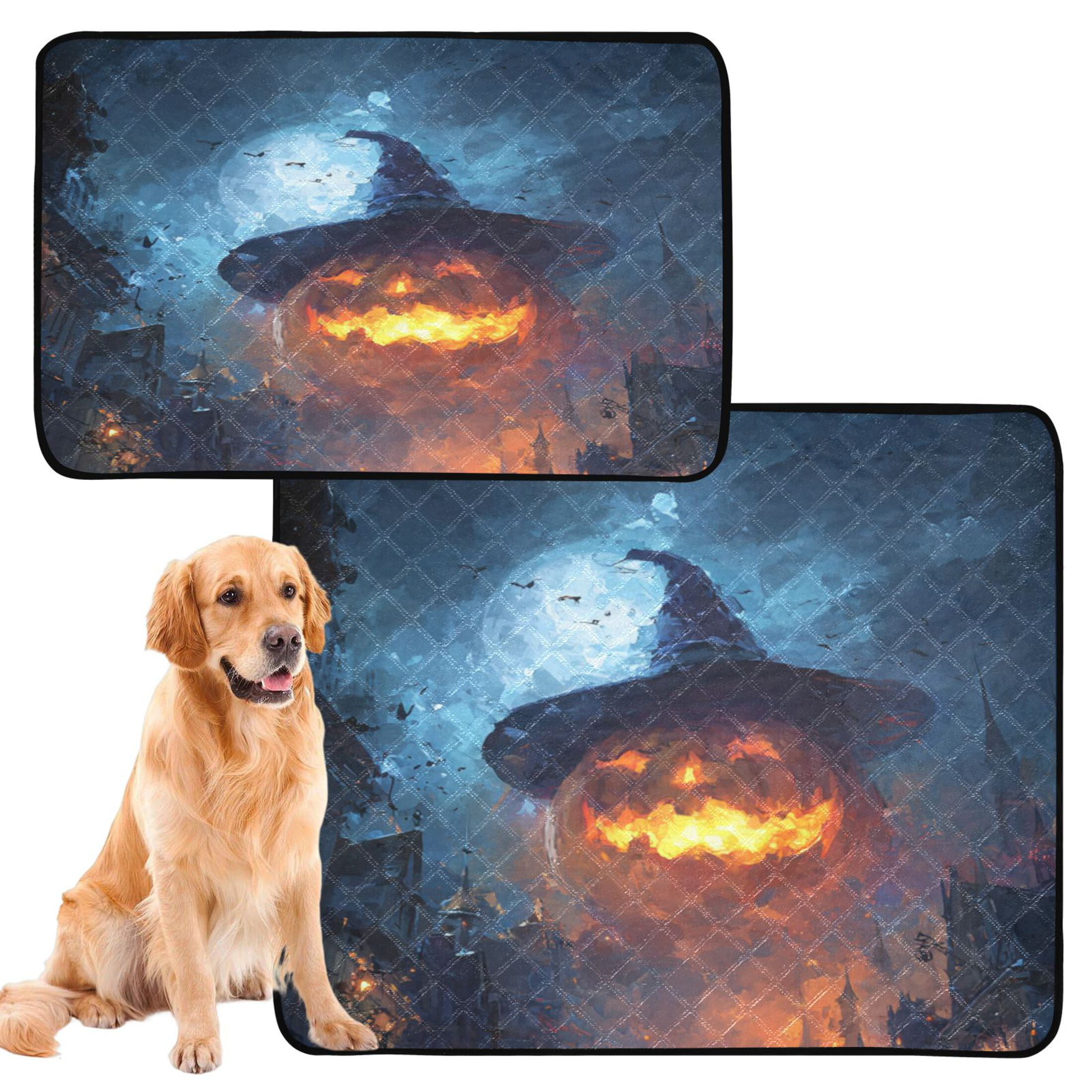 Qxltty Giant Pumpkin Cat litter Pads Pet Set of 3 Diaper Mats Center Anti-leakage Layer Absorbent Soft and Comfortable