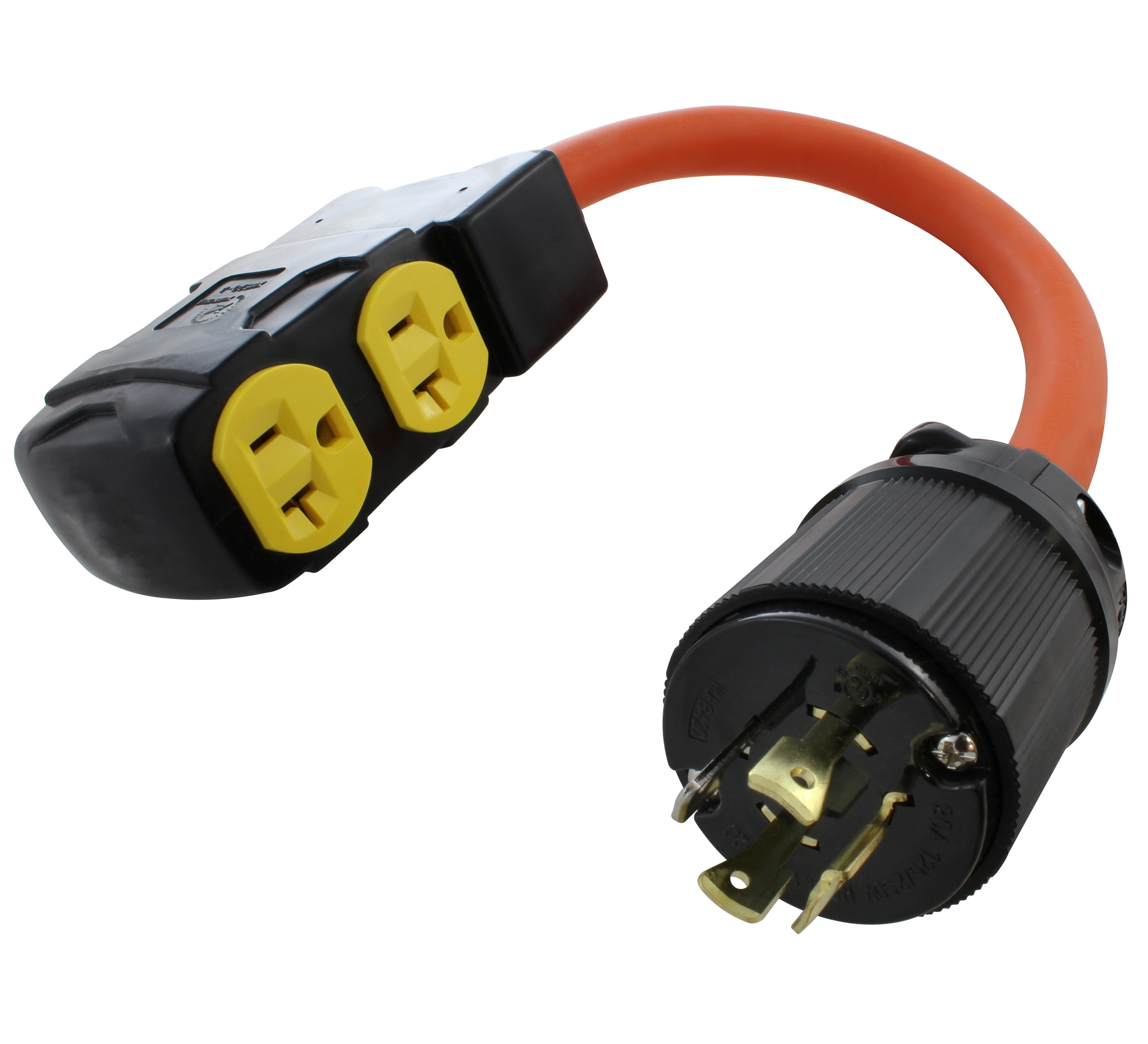 AC WORKS 6-50 Welder Adapter - L14-30 30A 4-Prong Locking To 6-50 Plug Converter