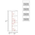 thumbnail image 3 of JERFIT White Freestanding Wardrobe Closet with Doors, 4 Shelves for Bedroom, Closet Organizer, Space Saving Storage Cabinet for Bedroom, Apartment, Laundry Room, 3 of 8