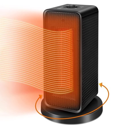 

TBOLINE New Electric Space Heater - 90 Degree Oscillation Small Heater Fan (Black EU)