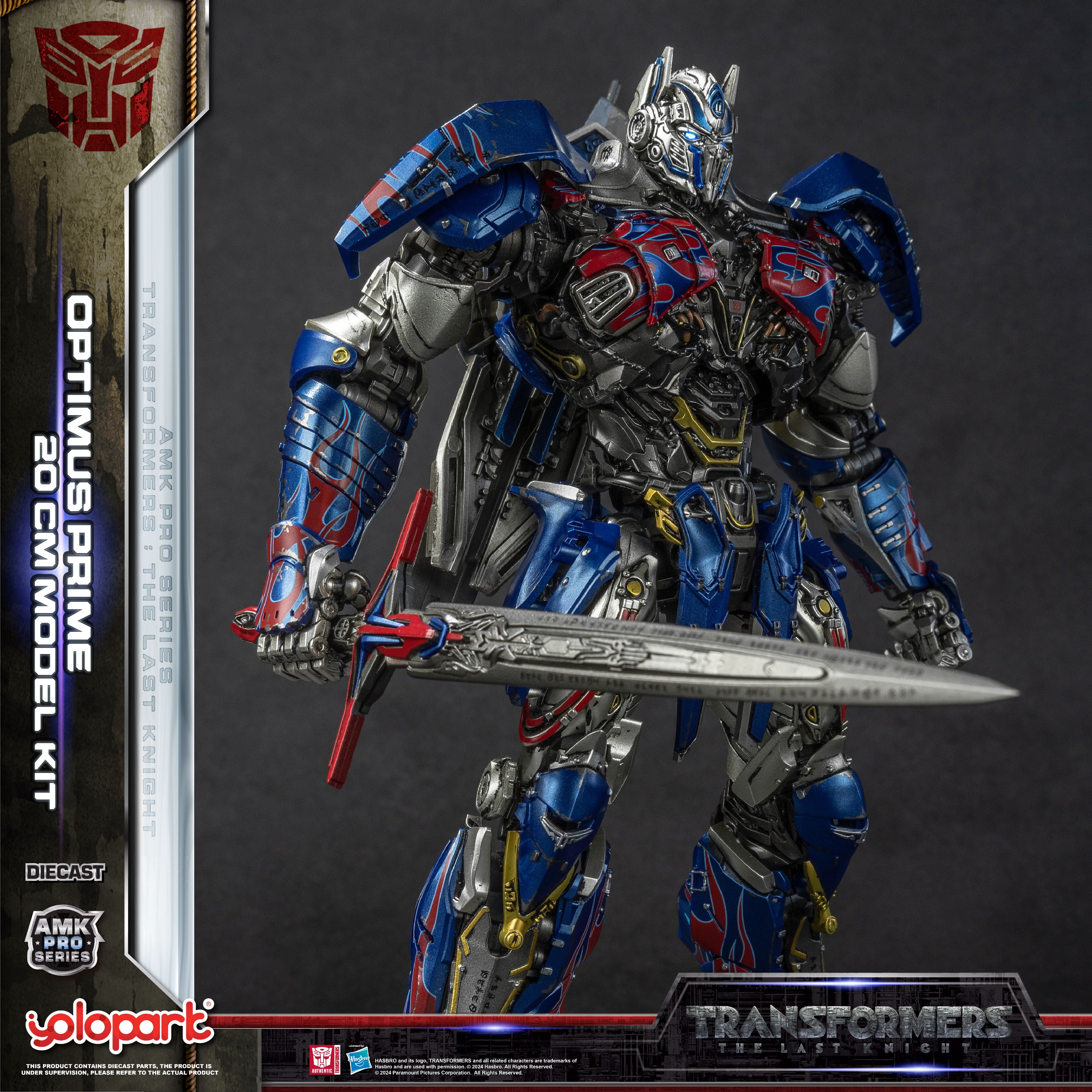YOLOPARK  Optimus Prime Transformers Toys: The Last Knight Optimus Prime, 7.87" Transformers Collectible Action Figure for Ages 15+, No Converting