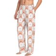 thumbnail image 2 of Uemuo love plaid fox Pattern Men's Wide Leg Palazzo Lounge Pants with Pockets Light Weight Loose Comfy Casual Pajama Pants-X-Large, 2 of 9