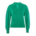 thumbnail image 1 of CEHVOM Chandail Polyvalent pour Femme à Col à Revers Uni, Coupe Ample, Mode Décontractée, Liquidation, 1 of 5