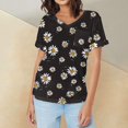thumbnail image 2 of Flash Deal! T-Shirt Imprimé à Manches Courtes pour Femmes en Solde Noir TTTG, 2 of 5