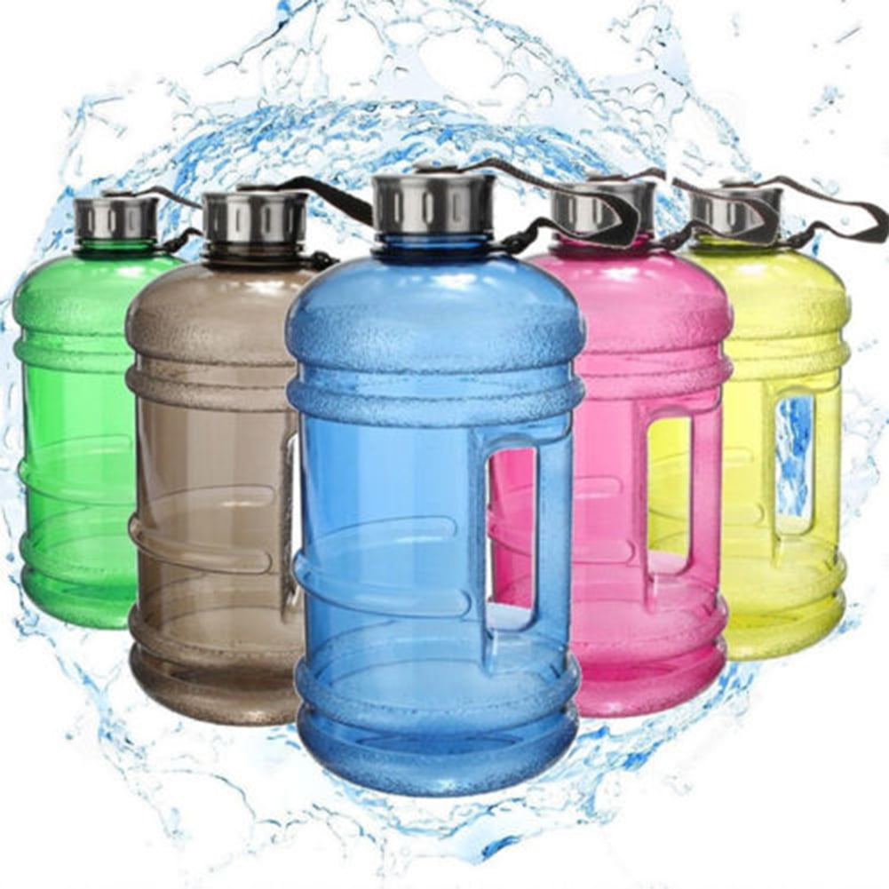 Details about   1.3/2.2L Large BPA Free Sport Gym Fitness Training Drink Water Bottle Cap Kettle 