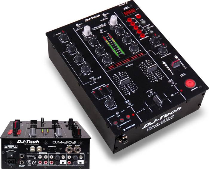 Dj Tech Professional 2-channel Dj Mixer W/ Integrated Usb 9 Dsp Effects [black] - Walmart.com