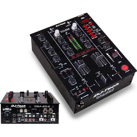 Dj Tech DJM303 Professional 2-channel Dj Mixer W/ Integrated Usb Soundcard & 9 Dsp Effects