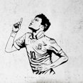 thumbnail image 1 of Neymar Barcelona pegatina de pared jugador de fútbol decoración de la habitación extraíble 46x58cm, 1 of 3