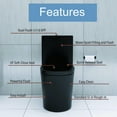 thumbnail image 3 of Matte Black Elongated One Piece Toilet Dual Flush 1.1/1.6 GPF Water Saving Map 1000g,Matte Black, 3 of 7