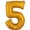 Gold, variant on Anagram Foil Number 3 Balloon, 34in, Rose Gold