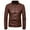 Brown, variant on Men's Faux Leather Jacket Zipper Stand Collar Slim Motorcycle Biker Outwear Black S-3XL Brown L