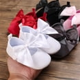 thumbnail image 6 of Infant Baby Girls Mary Jane Bowknot Flat Shoes Lightweight Soft Sole Princess Dress Shoes Toddler Shoes, 6 of 7